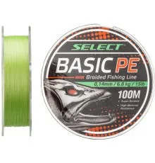 Шнур Select Basic PE 100m Light Green 0.08mm 8lb/4kg (1870.27.46)