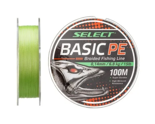 Шнур Select Basic PE 100m Light Green 0.08mm 8lb/4kg (1870.27.46)