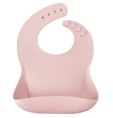 Слюнявчик MinikOiOi силиконовый 100% BASICS - Pinky Pink (101020052)