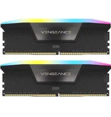 Модуль пам'яті для комп'ютера DDR5 96GB (2x48GB) 6400 MHz Vengeance RGB Black Corsair (CMH96GX5M2B6400C32)
