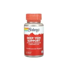 Трави Solaray Підтримка глибоких вен, Deep Vein Support, 60 вегетаріанських кав. (SOR-11752)