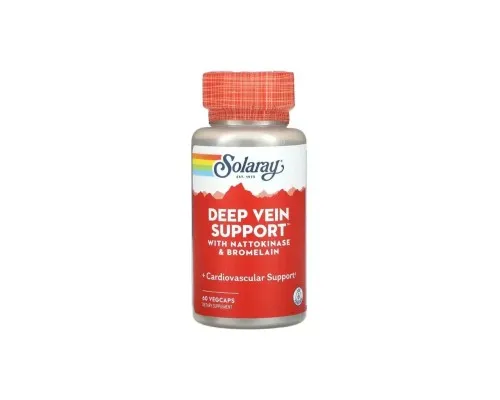 Травы Solaray Поддержка глубоких вен, Deep Vein Support, 60 вегетарианских ка (SOR-11752)