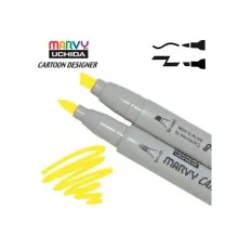 Художній маркер Marvy двосторонній 1900B-S Жовтий (752481291056)