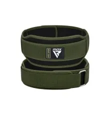 Атлетичний пояс RDX RX5 Double Belt неопреновий Army Green L (WBD-RX5AG-L)