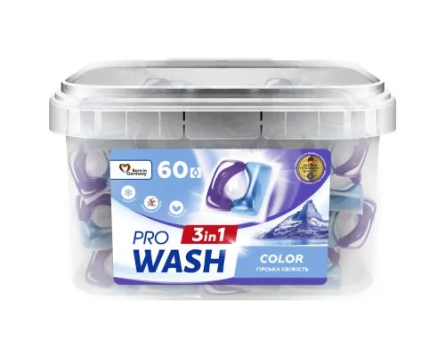 Капсулы для стирки Pro Wash Горная свежесть 60 шт. (4262396145222)