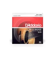Струни для гітари D'Addario 80/20 Bronze Medium (13-56) (EJ12)
