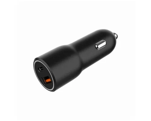 Зарядний пристрій Gembird 1xUSB-A (18W QC3.0) + 1xUSB-C (PD 20W) black (TA-UC-AC2PDQC38-CAR-01)