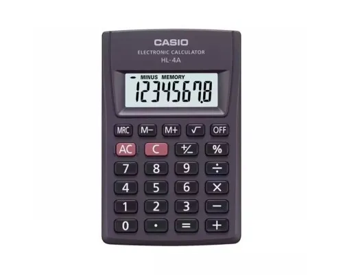 Калькулятор Casio HL-4A-W-EP, чорний (CALC-CAS-HL-4A-W-EP)