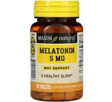Аминокислота Mason Natural Мелатонин 5 мг, Melatonin, 60 таблеток (MAV-11145)
