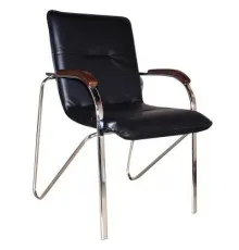Офисный стул Примтекс плюс Samba chrome wood 1.031 CZ-3 Black (Samba chrome wood 1.031 CZ-3)