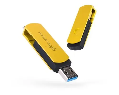 USB флеш накопичувач eXceleram 16GB P2 Series Yellow2/Black USB 3.1 Gen 1 (EXP2U3Y2B16)