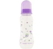 Пляшечка для годування Baby Team з силіконовою соскою 250 мл фіолет (1121_фиолетовый)