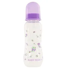 Бутылочка для кормления Baby Team с силиконовой соской 250 мл 0+ фиолет (1121_фиолетовый)