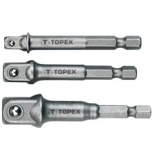 Адаптер для инструмента Topex для торцевых головок, набор 1/2,1/4,3/8 (38D151)