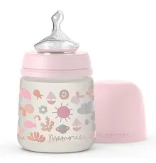 Пляшечка для годування Suavinex Memories Історії малюків 150 мл, соска повільний потік рожев (307108)