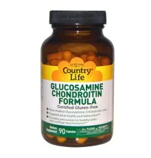 Вітамінно-мінеральний комплекс Country Life Глюкозамін і Хондроітин, Glucosamine / Chondroitin Formula, (CLF-01707)