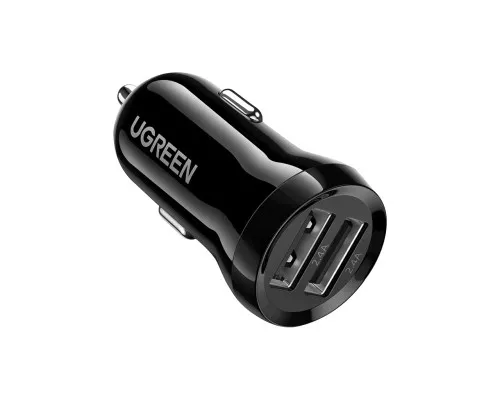 Зарядное устройство Ugreen ED018 24W 2xUSB Car Charger (Black) (50875)