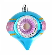 Ялинкова іграшка YES! Fun Небесний лотос куля, блакитний 8 см (972799)