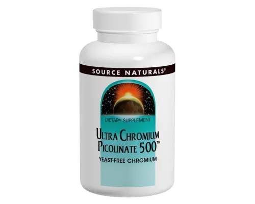 Мінерали Source Naturals Ультра Хром Пиколинат 500мкг, 120 таблеток (SN0516)