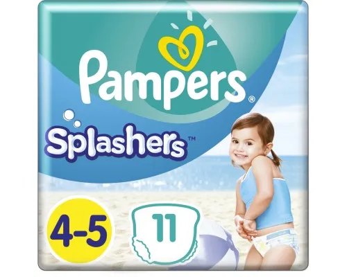 Підгузки Pampers для плавання Splashers Розмір 4-5 (9-15 кг) 11 шт (8001090698384)
