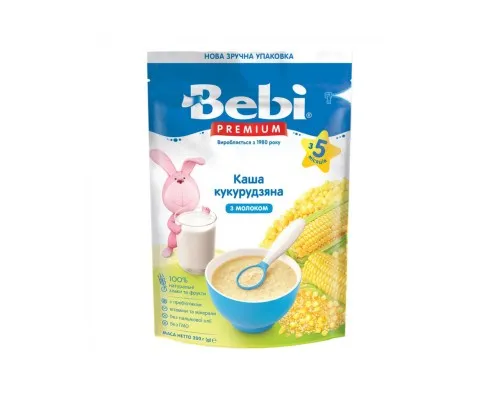 Детская каша Bebi Premium молочная кукурузная +5 мес. 200 г (8606019654412)