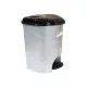 Контейнер для мусора Irak Plastik Bella №2 с педалью серый металлик 19 л (4563)