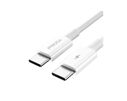 Дата кабель USB-C to USB-C 20W, 5A white Proda (PD-B26a-WHT)
