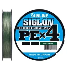 Шнур Sunline Siglon PE н4 150m 1.2/0.187mm 20lb/9.2kg Dark Green (1658.09.20)