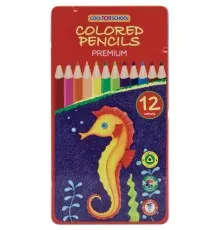 Карандаши цветные Cool For School Premium трехгранные, 12 цветов (CF15177)