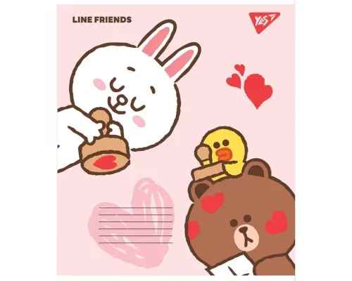 Зошит Yes Line friends 12 аркушів лінія (766545)