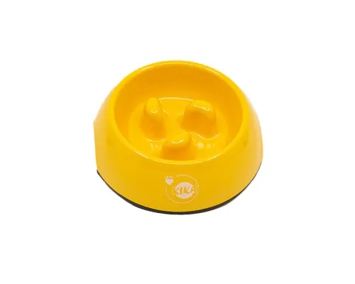 Посуд для собак KIKA Миска для повільного харчування L жовта (SDML990053BLG)