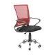 Офисное кресло Richman Робин Хром Пиастра Сетка черная + красная (ADD0003199)