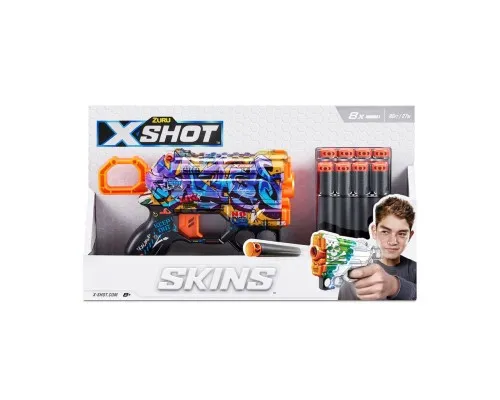 Игрушечное оружие Zuru X-Shot Быстрострельный бластер Skins Menace Spray Tag (8 патронов) (36515D)