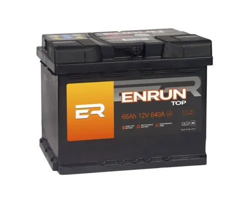 Аккумулятор автомобильный ENRUN 66А + правий (L2) (640 пуск)