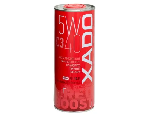 Моторное масло Xado Atomic Oil 5W-40 C3 RED BOOST 1л (XA 26122)