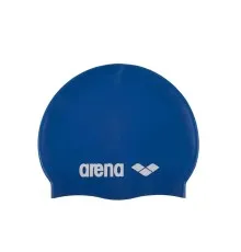 Шапка для плавання Arena Classic Silicone 91662-077 синій, білий Уні OSFM (3468335299150)