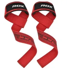 Кистьові лямки RDX S4 Gym Cotton Gel Straps Red Plus (WAC-S4R+)