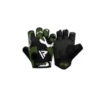 Рукавички для фітнесу RDX F6 Sumblimation Black/Green S (WGS-F6GN-S)