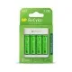 Зарядний пристрій для акумуляторів Gp ReCyko 4-Slot E411 USB Charger (w/ 4's 2100mAh AA Batteries) (GPE411 210AAHCN-2B4)