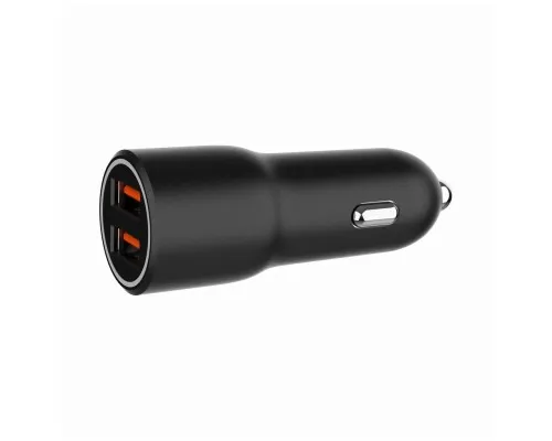 Зарядний пристрій Gembird 2xUSB-A (18W QC3.0) black (TA-UC-A2QC36-CAR-01)