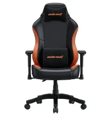 Кресло игровое Anda Seat Luna Color PVC Size L Black/Orange (AD18-48-BO-PV)