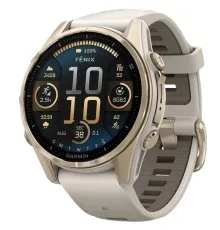 Смарт-годинник Garmin fenix 8 43mm, AMOLED, Saph, SftGldSS/FgGry, FogGry/DkSndbnd, GPS (010-02903-11)