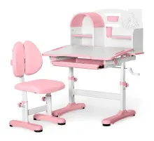 Парта зі стільцем Mealux Octo Pink (+ полиця) (BD-33 PN)
