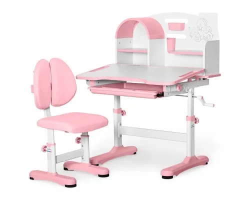 Парта зі стільцем Mealux Octo Pink (+ полиця) (BD-33 PN)