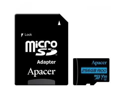 Карта памяті Apacer 256GB microSDHC class 10 UHS-I U3 V30 (AP256GMCSX10U7-R)