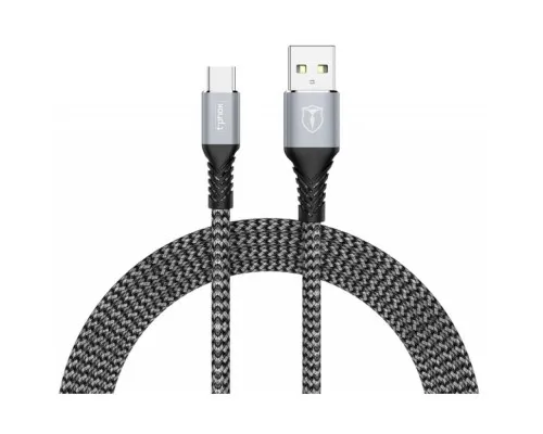Дата кабель USB 2.0 AM to Type-C 1.0m Jagger T-C814 Grey T-Phox (T-C814 grey)