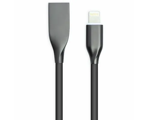 Дата кабель USB 2.0 AM to Lightning 2.0m black PowerPlant (CA911806)