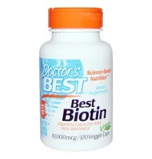 Вітамін Doctor's Best Біотин (В7) 10000мкг, 120 гелевих капсул (DRB-00373)
