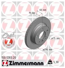 Тормозной диск ZIMMERMANN 150.1283.20