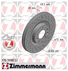 Тормозной диск ZIMMERMANN 370.3088.52